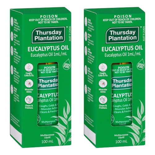 Thursday Plantation Eucalyptus Oil Pure 100mL Pack of 2