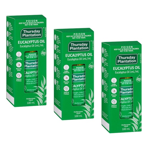 Thursday Plantation Eucalyptus Oil Pure 100mL Pack of 3