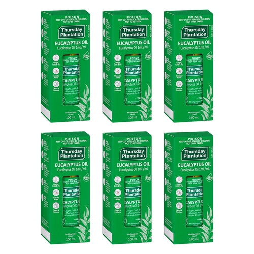 Thursday Plantation Eucalyptus Oil Pure 100mL Pack of 6