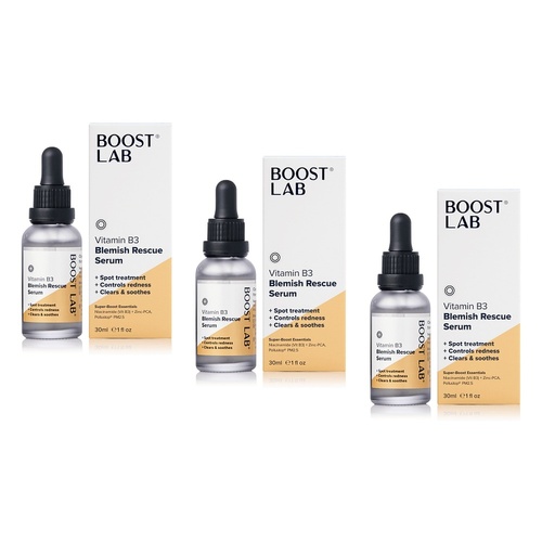 Boost Lab Vitamin B3 Blemish Rescue Serum 30mL Pack of 3