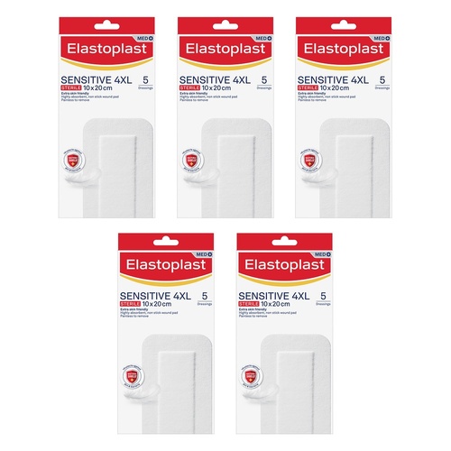 Elastoplast Sensitive 4XL Sterile Dressings 10cm x 20cm Pack of 5