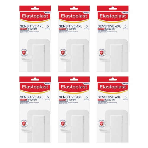 Elastoplast Sensitive 4XL Sterile Dressings 10cm x 20cm Pack of 6