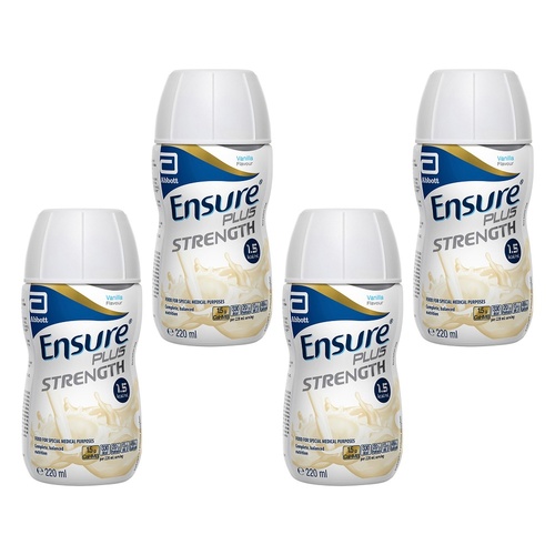 Ensure Plus Strength Vanilla Nutrition Drink 220mL Pack of 4