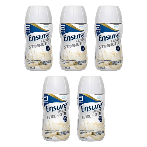 Ensure Plus Strength Vanilla Nutrition Drink 220mL Pack of 5