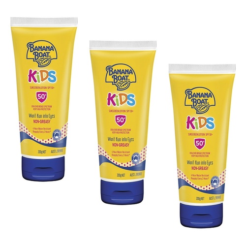 Banana Boat Kids Sunscreen Lotion SPF 50+ 200g Pack of 3
