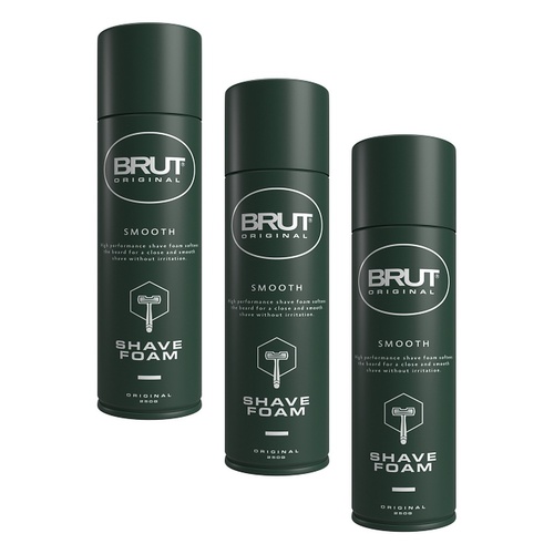 Brut Original Shave Foam, 250g Pack of 3