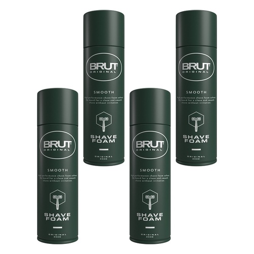 Brut Original Shave Foam, 250g Pack of 4
