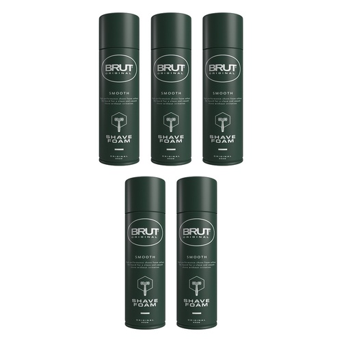 Brut Original Shave Foam, 250g Pack of 5