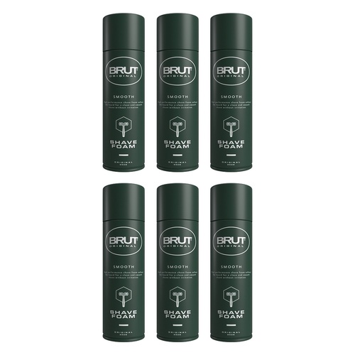 Brut Original Shave Foam, 250g Pack of 6