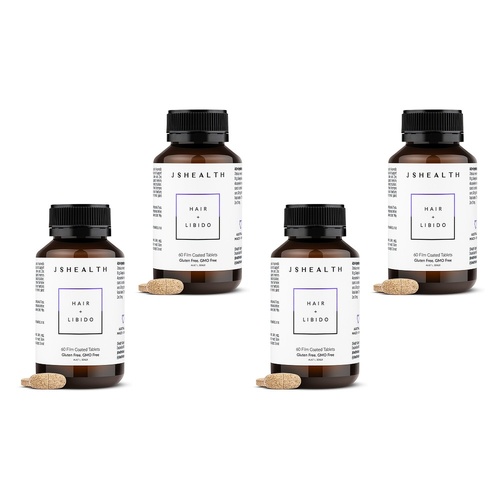 JSHealth Hair + Libido 60 Tablets Pack of 4