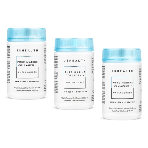 JSHealth Pure Marine Collagen Unflavoured 90g Pack of 3