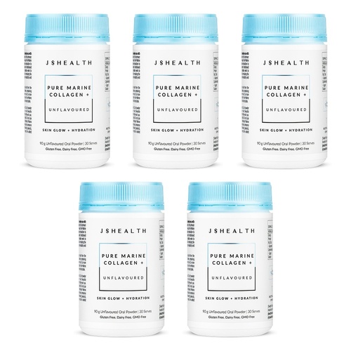 JSHealth Pure Marine Collagen Unflavoured 90g Pack of 5