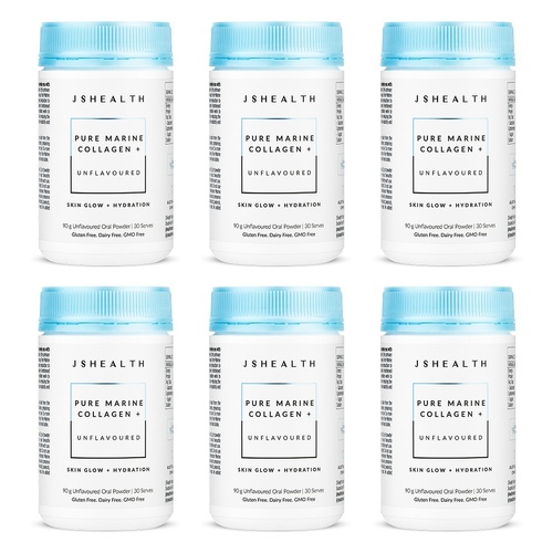 JSHealth Pure Marine Collagen Unflavoured 90g Pack of 6