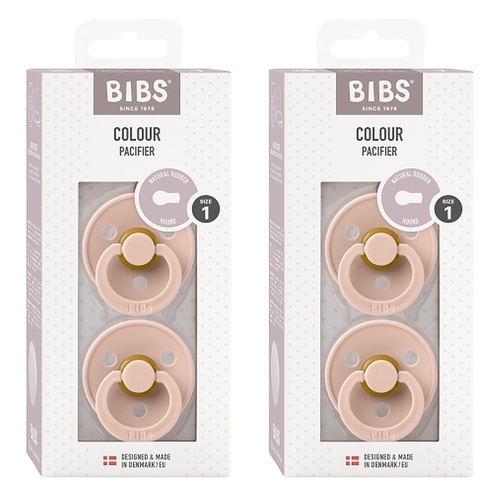 Bibs Colour Pacifier Blush Size 1 2 Pack Bundle of 2