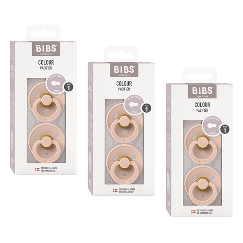 Bibs Colour Pacifier Blush Size 1 2 Pack Bundle of 3