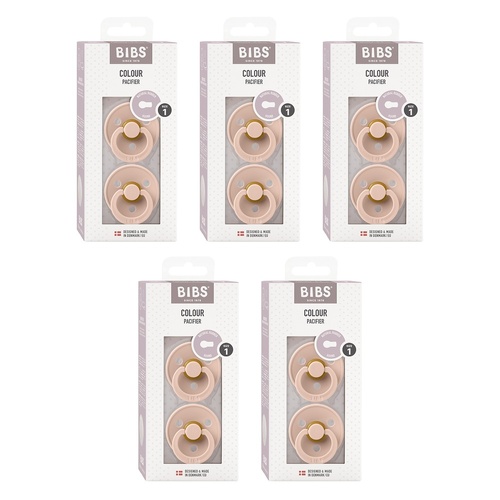 Bibs Colour Pacifier Blush Size 1 2 Pack Bundle of 5