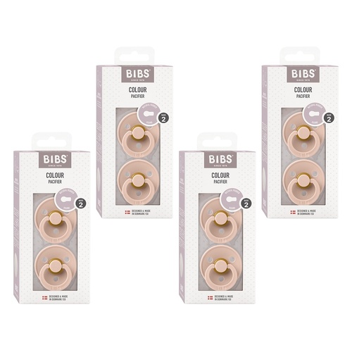 Bibs Colour Pacifier Blush Size 2 2 Pack Bundle of 4