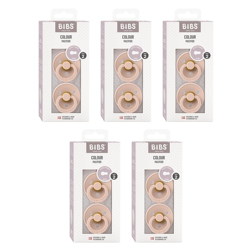 Bibs Colour Pacifier Blush Size 2 2 Pack Bundle of 5