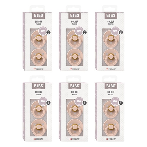 Bibs Colour Pacifier Blush Size 2 2 Pack Bundle of 6