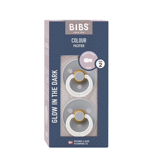 Bibs Colour Pacifier Glow in the Dark Cloud Size 2 2 Pack