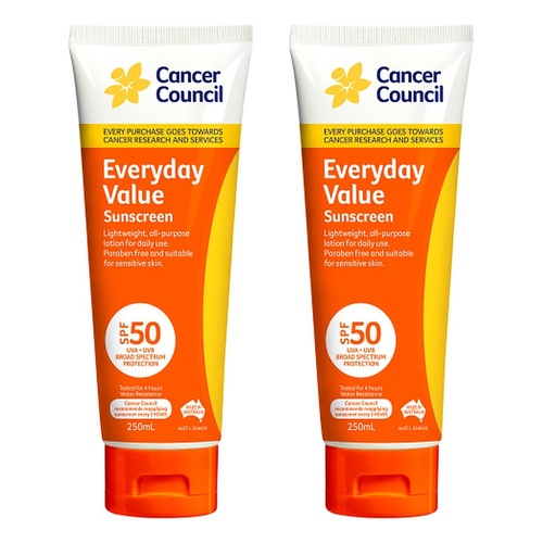 Cancer Council Everyday Value Sunscreen SPF 50 250mL Pack of 2