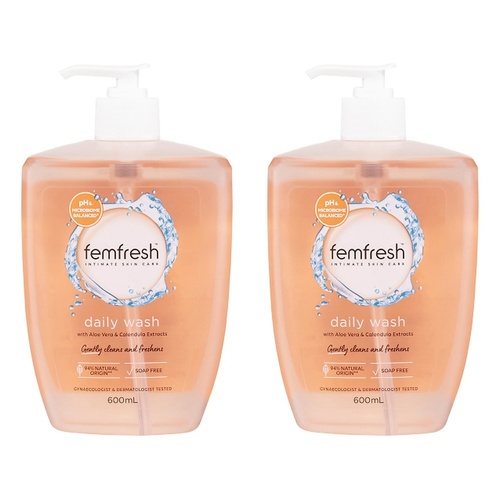 Femfresh Daily Wash 600mL x 3 Bundle of 2