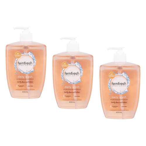 Femfresh Daily Wash 600mL x 3 Bundle of 3