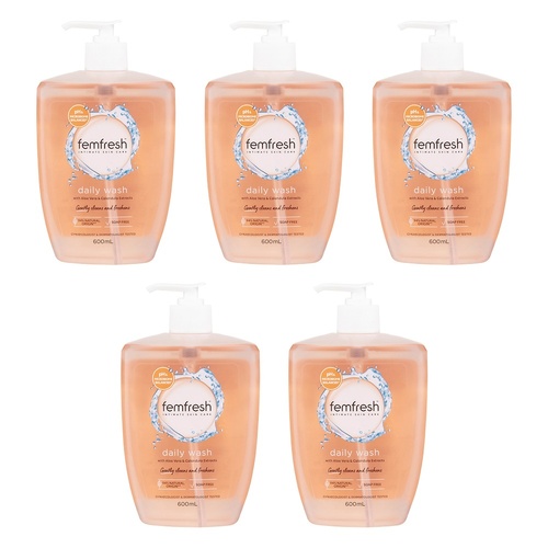 Femfresh Daily Wash 600mL x 3 Bundle of 5