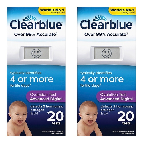 Clearblue Advanced Digital Ovulation Test 20 Pack Bundle of 2