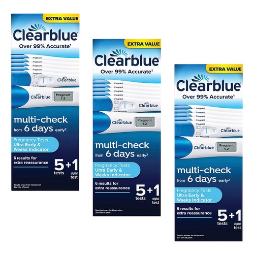 Clearblue Ultra Early & Weeks Indicator 6 Pack Bundle of 3