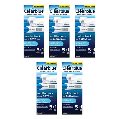 Clearblue Ultra Early & Weeks Indicator 6 Pack Bundle of 5