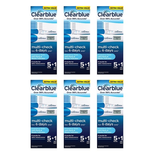 Clearblue Ultra Early & Weeks Indicator 6 Pack Bundle of 6
