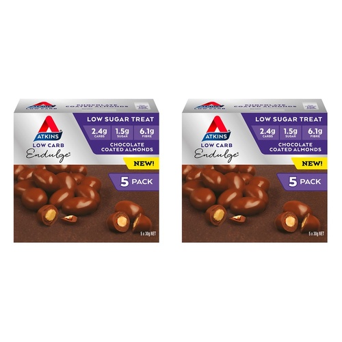 Atkins Endulge Chocolate Almond 30g 5 Pack Bundle of 2
