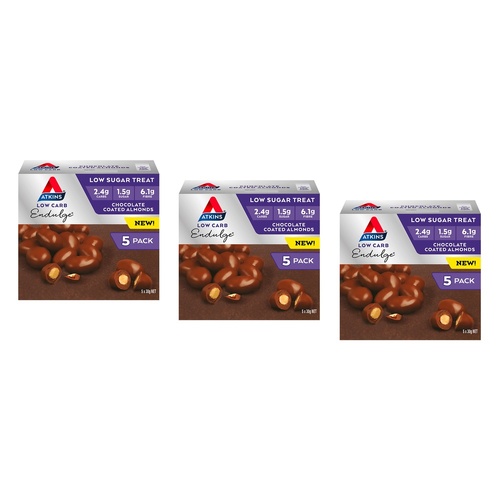 Atkins Endulge Chocolate Almond 30g 5 Pack Bundle of 3