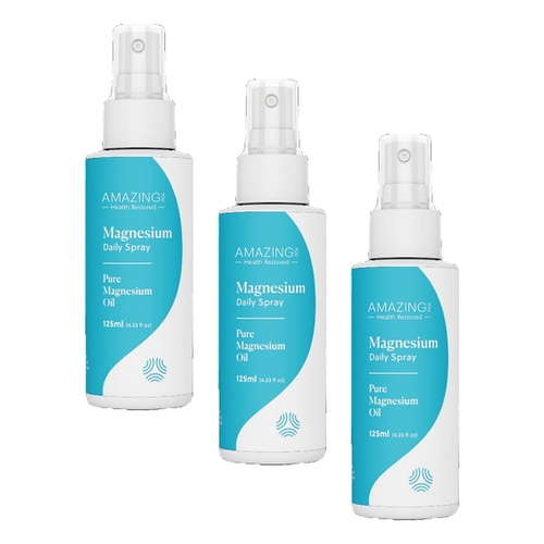 Amazing Oils Daily Magnesium Spray 125mL Pack of 3