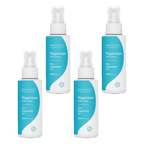 Amazing Oils Daily Magnesium Spray 125mL Pack of 4