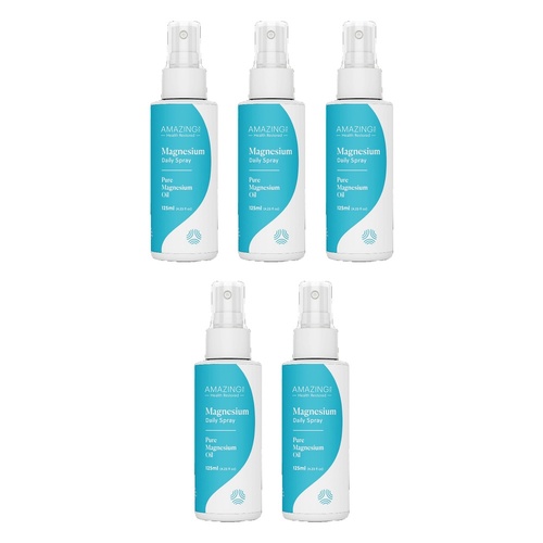 Amazing Oils Daily Magnesium Spray 125mL Pack of 5