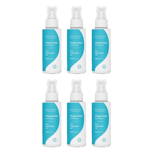 Amazing Oils Daily Magnesium Spray 125mL Pack of 6