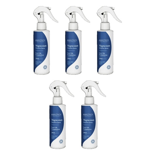 Amazing Oils Daily Magnesium Spray 200mL Pack of 5
