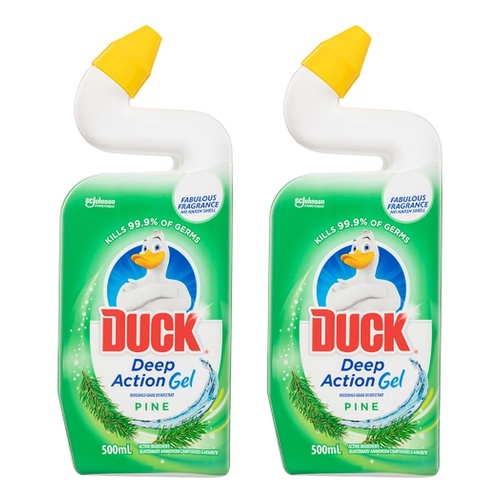 Duck Toilet Deep Action Gel Pine 500mL Pack of 2
