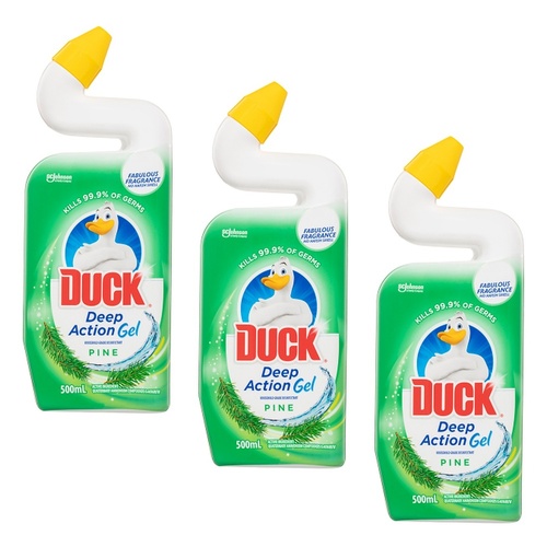 Duck Toilet Deep Action Gel Pine 500mL Pack of 3