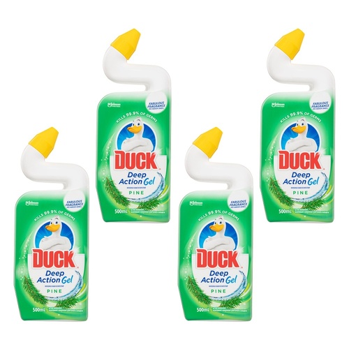 Duck Toilet Deep Action Gel Pine 500mL Pack of 4