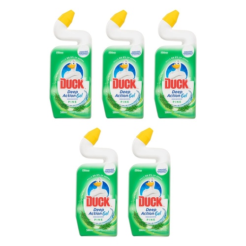 Duck Toilet Deep Action Gel Pine 500mL Pack of 5