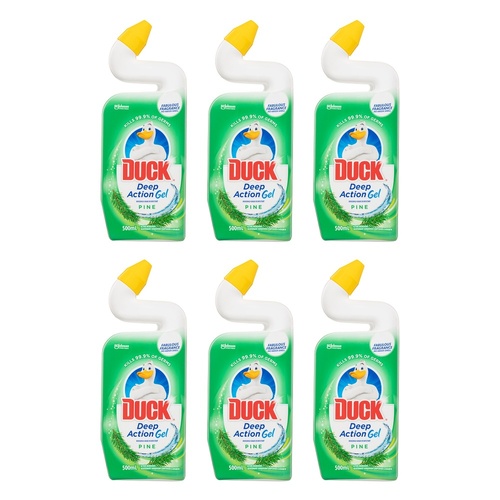 Duck Toilet Deep Action Gel Pine 500mL Pack of 6
