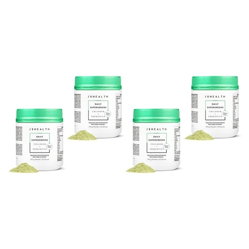 JSHealth Greens + Collagen Nourish + Re-Energise 195g Pack of 4