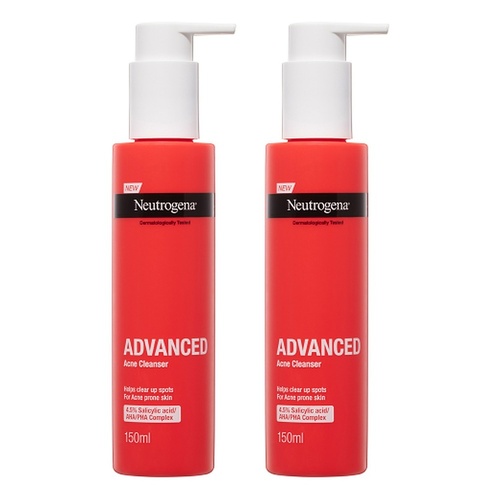 Neutrogena® Advanced Acne Cleanser 150mL Pack of 2