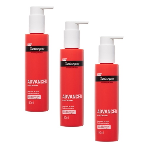 Neutrogena® Advanced Acne Cleanser 150mL Pack of 3
