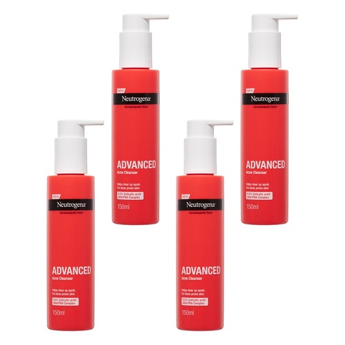 Neutrogena® Advanced Acne Cleanser 150mL Pack of 4
