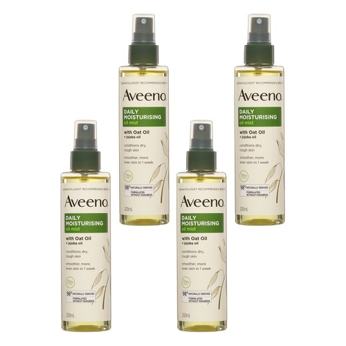 Aveeno Daily Moisturising Oil Mist 200mL Pack of 4
