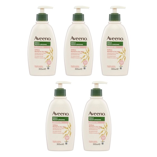 Aveeno Daily Moisturising Creamy Oil Almond Scented 300mL Pack of 5